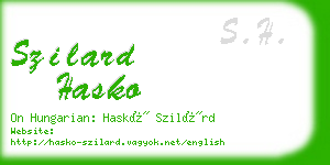 szilard hasko business card